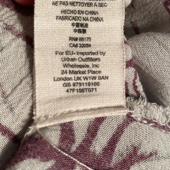 Free People Lavender Lilac Purple Floral Cutout Draped Mini Dress Tunic  XS - Picture 12 of 13